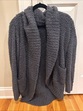 Honeydew Intimates Plush Gray Shawl-Collar Cardigan